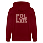 Unisex Bio-Kapuzenjacke PADEL LOVER - Burgunderrot