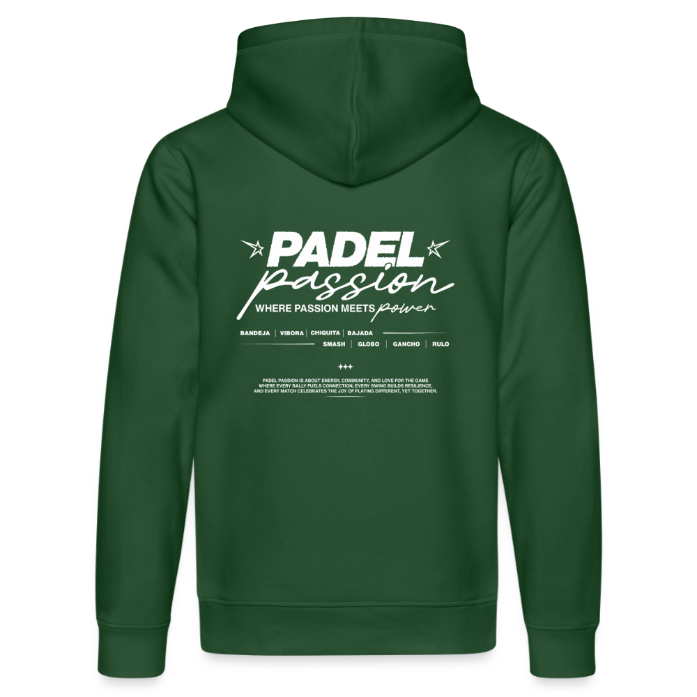 Bio-Hoodie Padel Passion - Flaschengrün