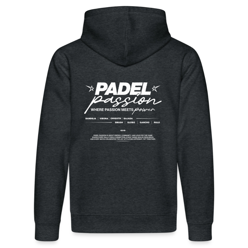 Bio-Hoodie Padel Passion - Dunkelgrau meliert