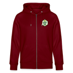 Unisex Bio-Kapuzenjacke PADEL LOVER - Burgunderrot